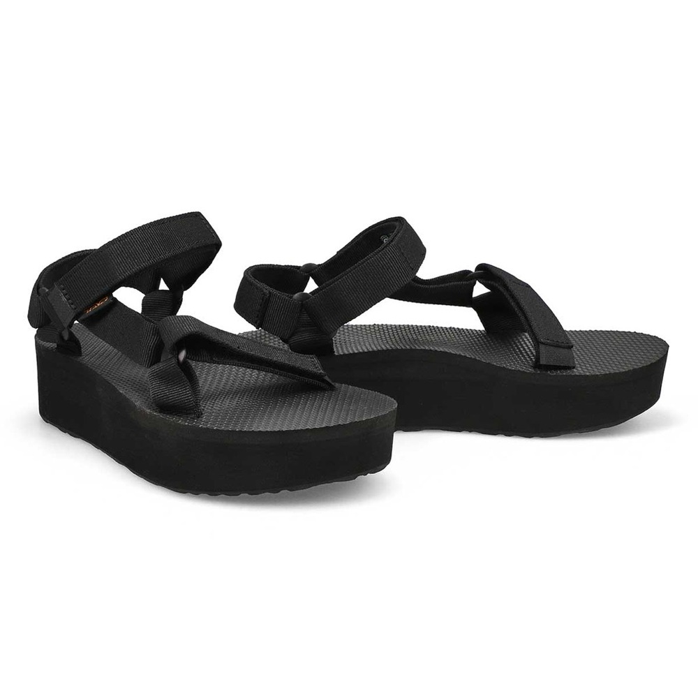 Teva Black platform Outdoor Sandals with Adjustable Straps